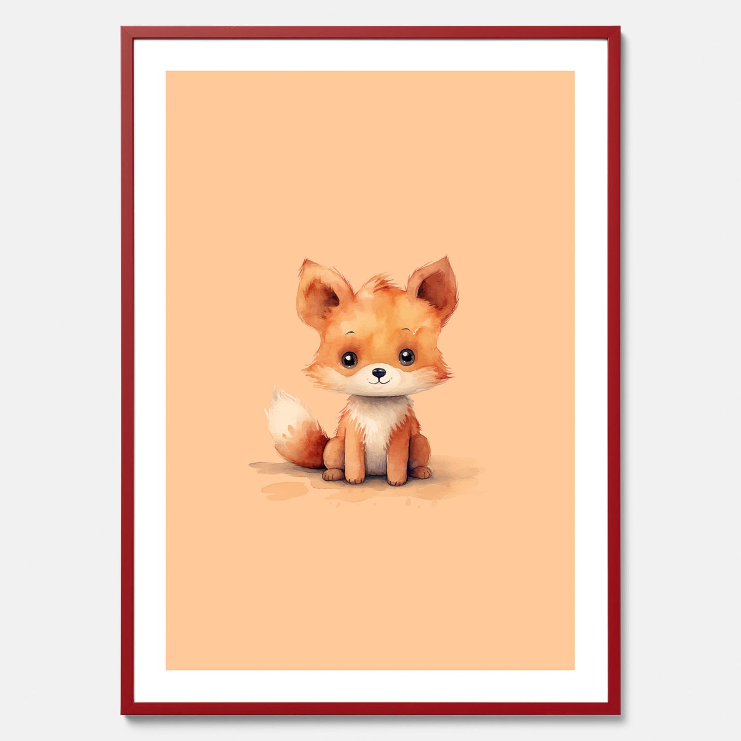 Barnposter med en räv, poster till barnrum, barntavla