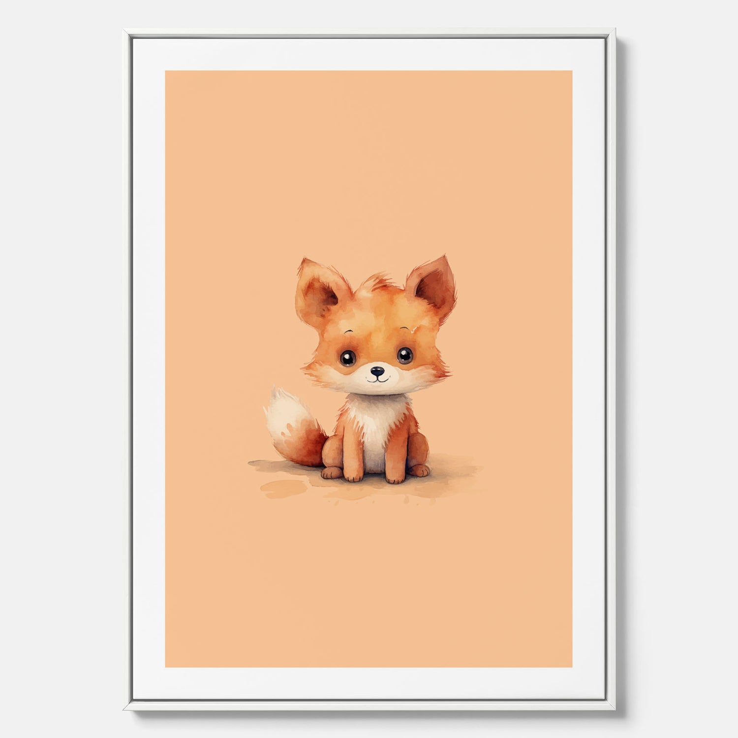Barntavla i canvas med en räv, poster till barnrum, barntavla