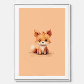 Barntavla i canvas med en räv, poster till barnrum, barntavla