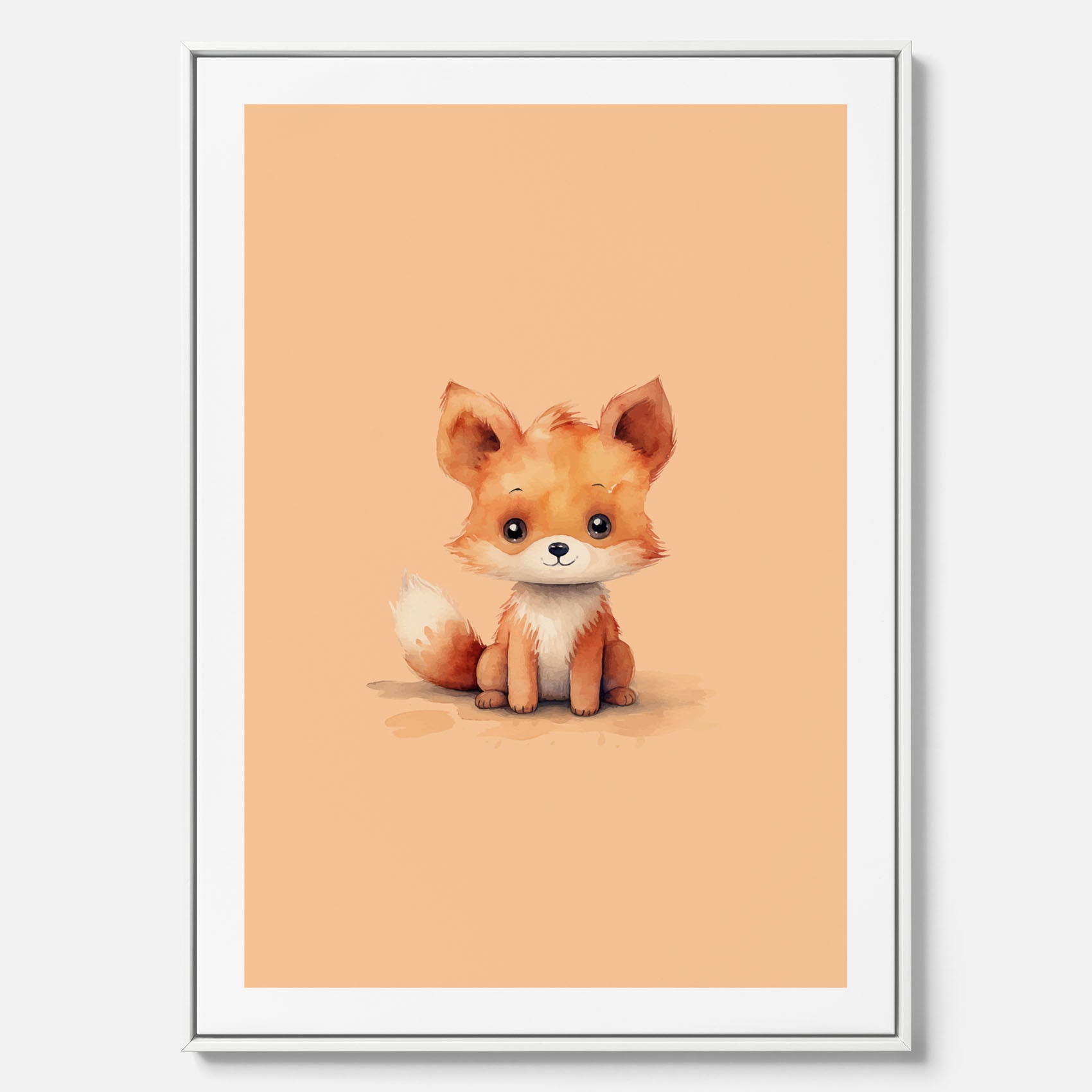 Barntavla i canvas med en räv, poster till barnrum, barntavla