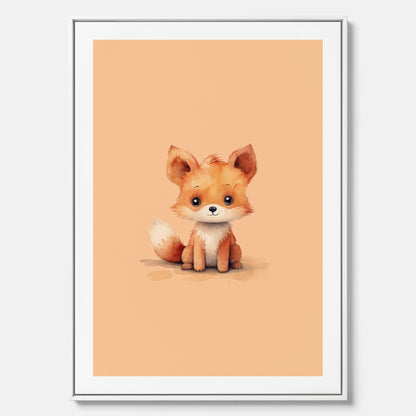 Barntavla i canvas med en räv, poster till barnrum, barntavla
