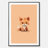 Barntavla i canvas med en räv, poster till barnrum, barntavla