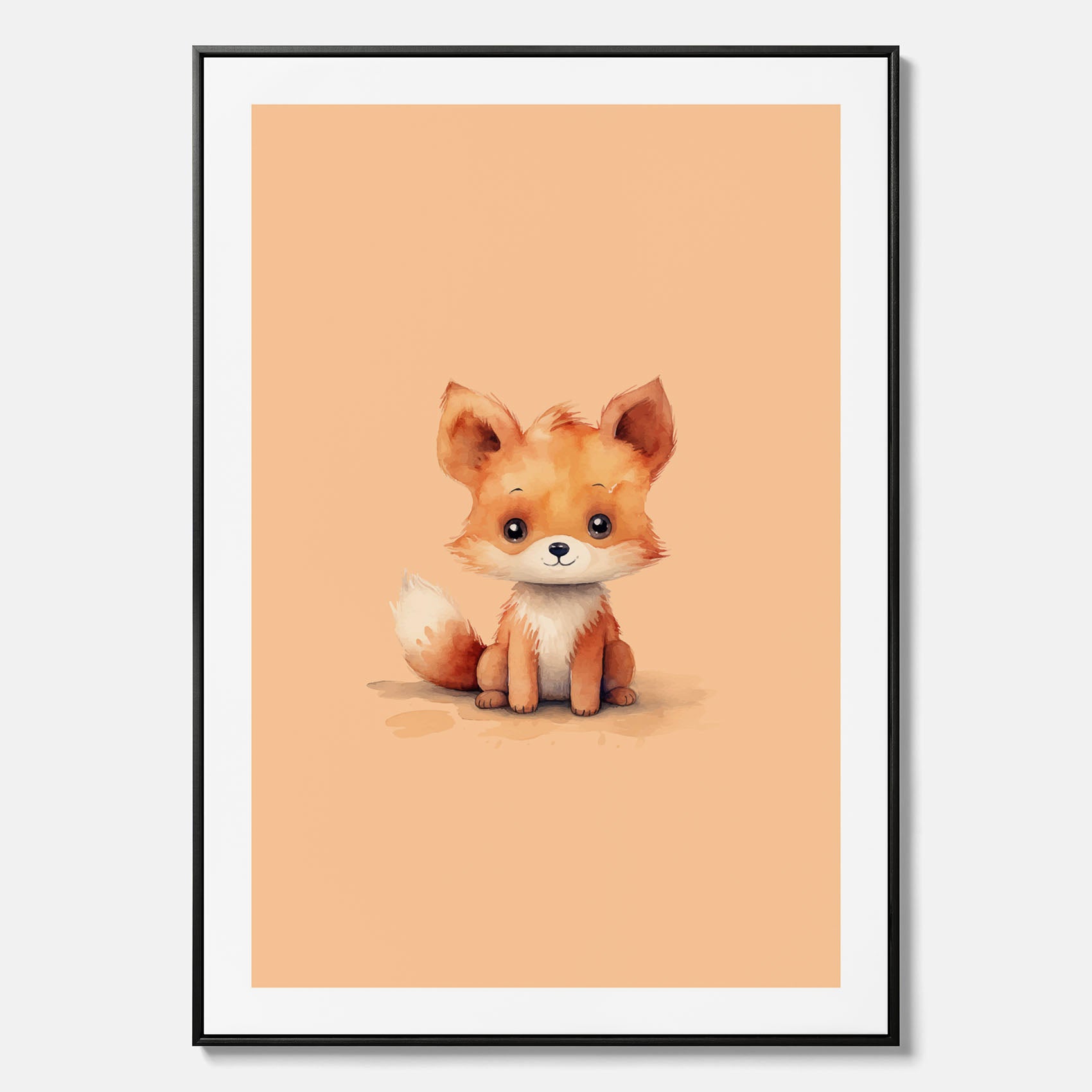 Barntavla i canvas med en räv, poster till barnrum, barntavla