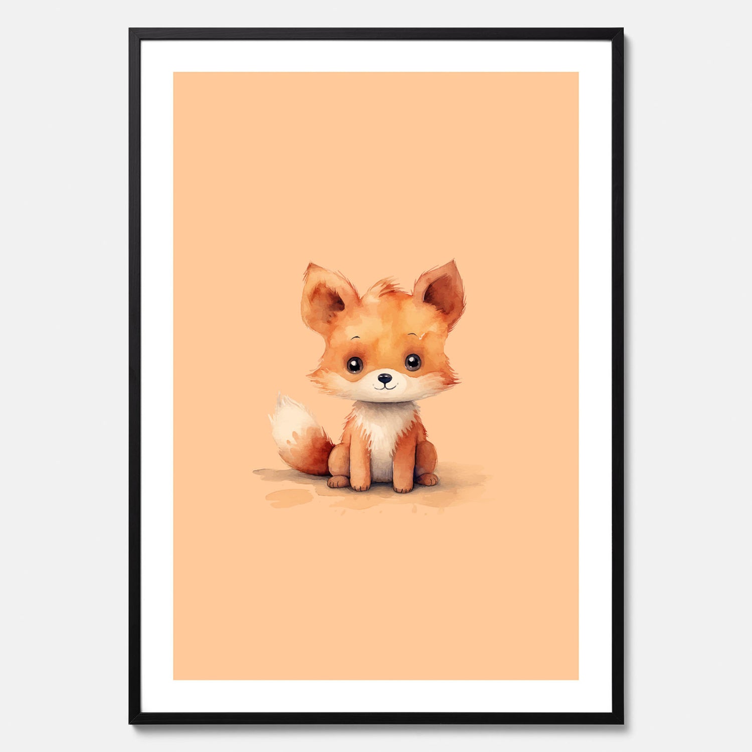 Barnposter med en räv, poster till barnrum, barntavla