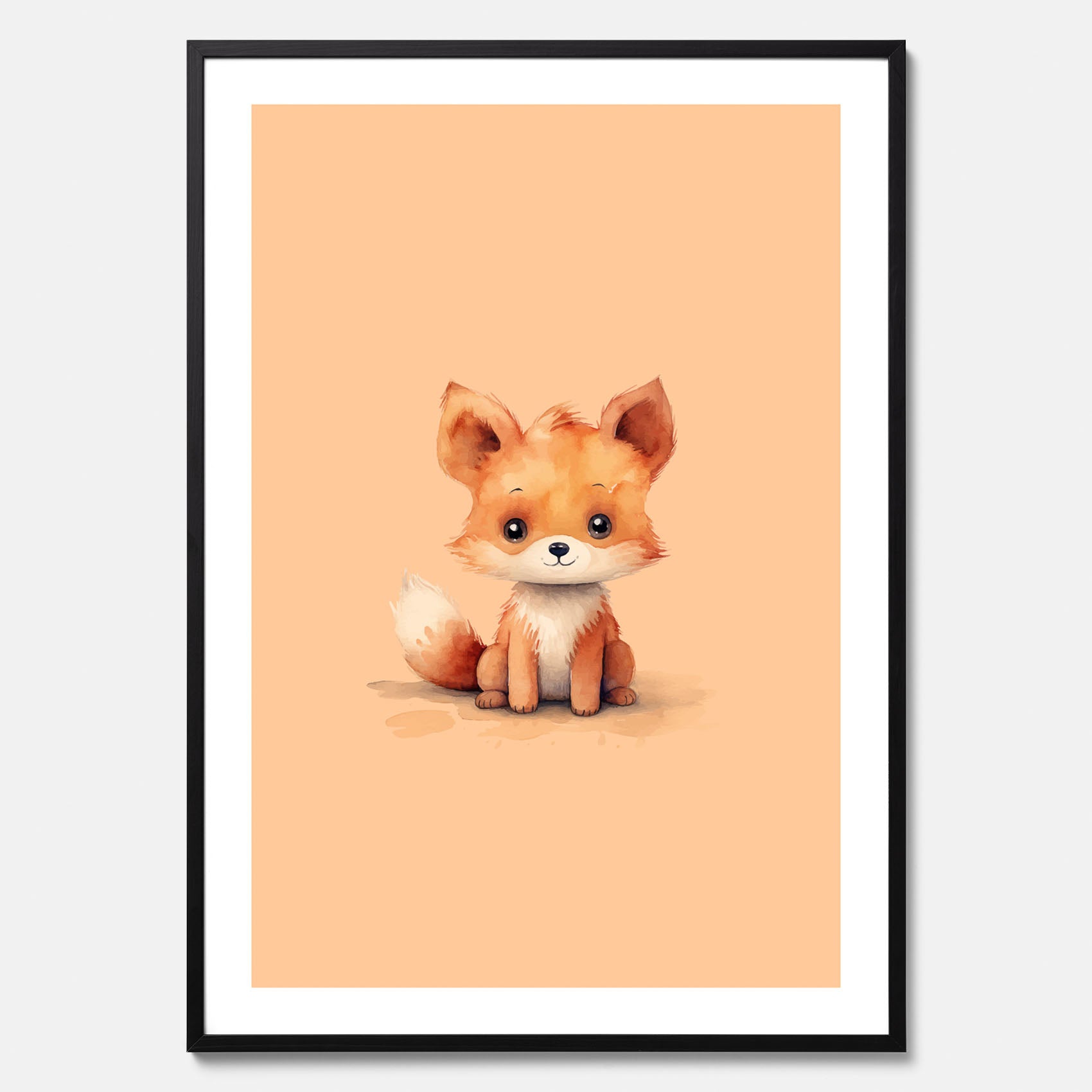 Barnposter med en räv, poster till barnrum, barntavla