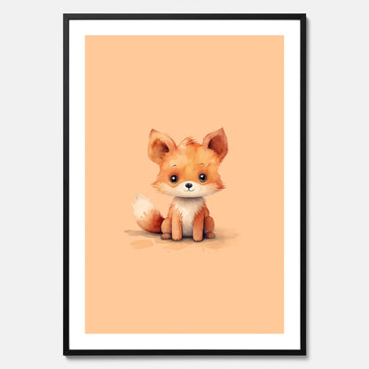 Barnposter med en räv, poster till barnrum, barntavla