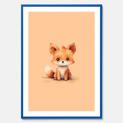 Barnposter med en räv, poster till barnrum, barntavla