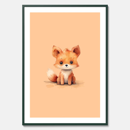 Barnposter med en räv, poster till barnrum, barntavla
