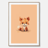 Barntavla i canvas med en räv, poster till barnrum, barntavla