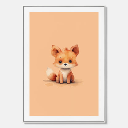 Barntavla i canvas med en räv, poster till barnrum, barntavla