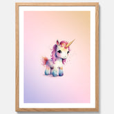 Enhörning Barnposter – Tavla till barnrummet, barn poster, lekfull poster