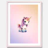 Enhörning Barnposter – Tavla till barnrummet, barn poster, lekfull poster