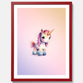 Enhörning Barnposter – Tavla till barnrummet, barn poster, lekfull poster