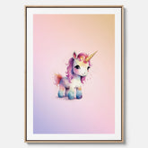 Enhörning Barnposter – Canvas till barnrummet, barn poster, lekfull poster
