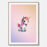 Enhörning Barnposter – Canvas till barnrummet, barn poster, lekfull poster