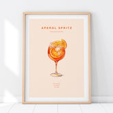 Tavla med en Aperol Spritz drink poster