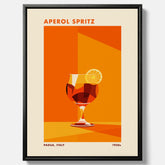 Canvastavla med drink poster med Aperol Spritz