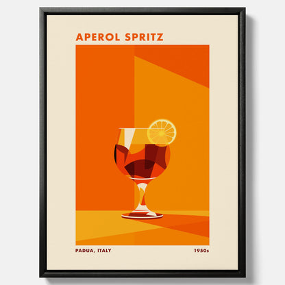 Canvastavla med drink poster med Aperol Spritz