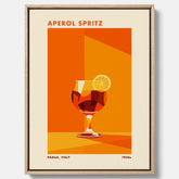 Canvastavla med drink poster med Aperol Spritz