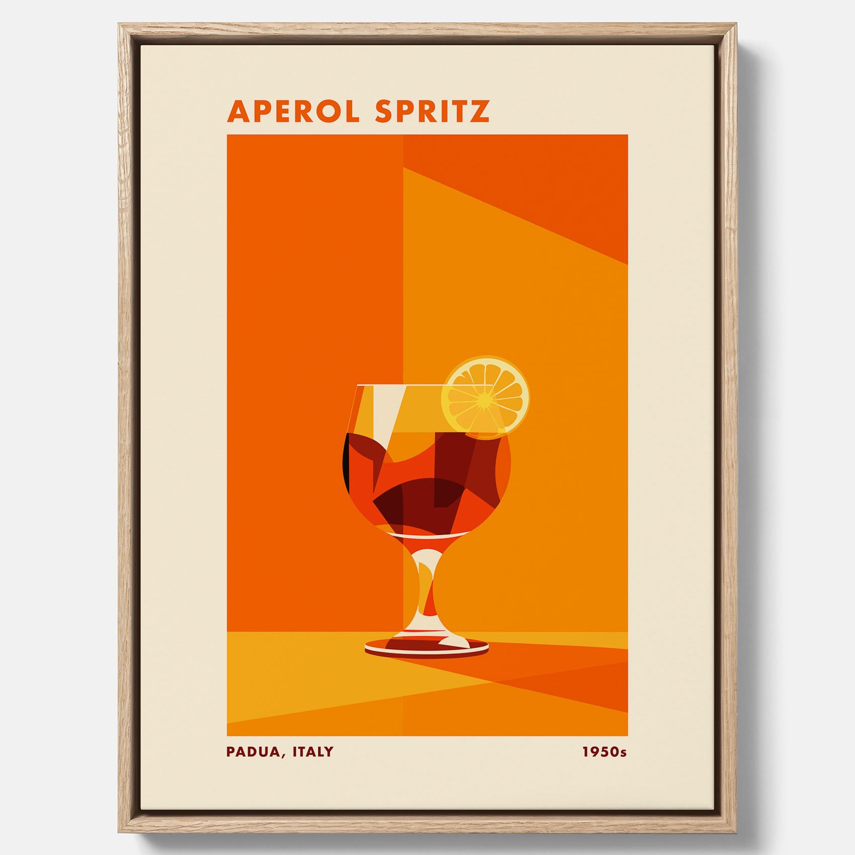 Canvastavla med drink poster med Aperol Spritz