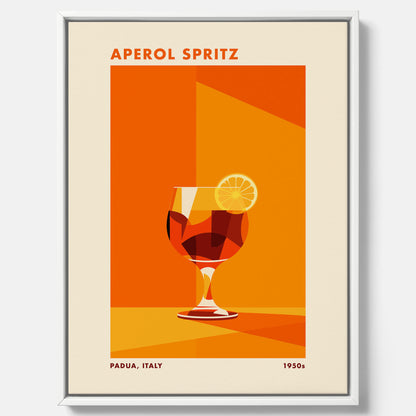Canvastavla med drink poster med Aperol Spritz