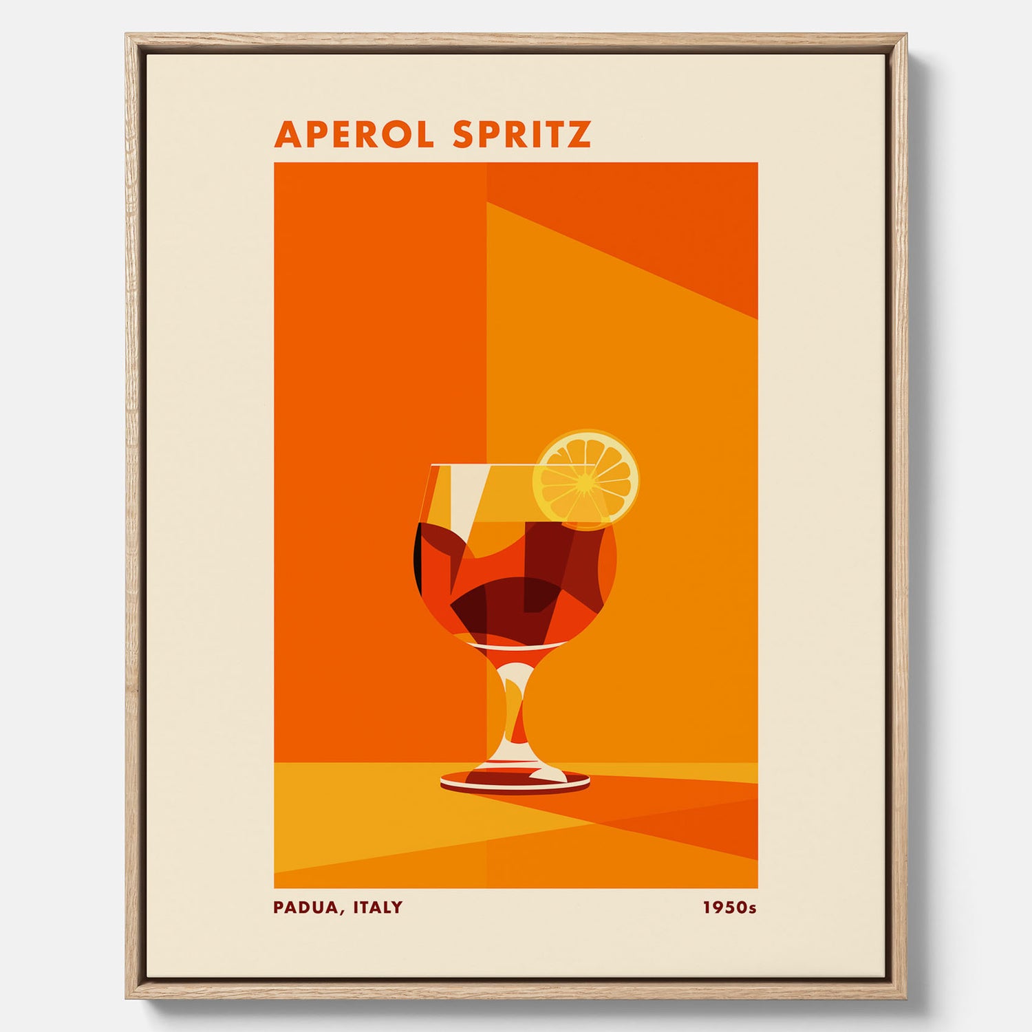 Canvastavla med drink poster med Aperol Spritz