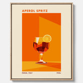 Canvastavla med drink poster med Aperol Spritz