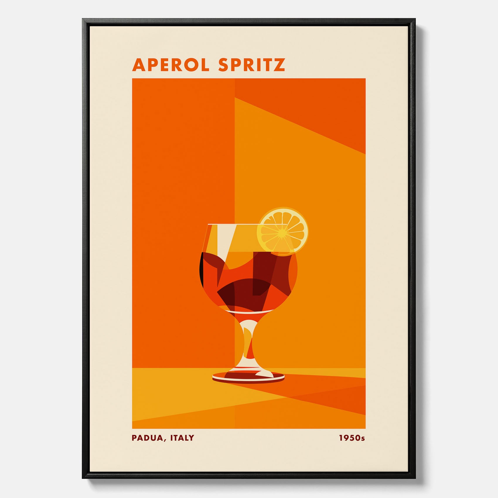 Canvastavla med drink poster med Aperol Spritz
