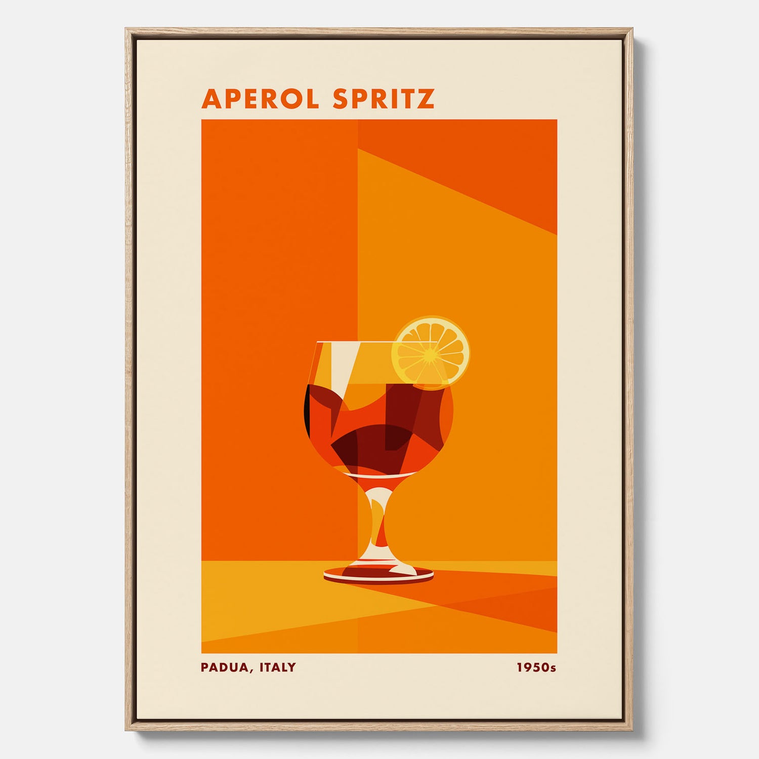Canvastavla med drink poster med Aperol Spritz