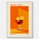 Canvastavla med drink poster med Aperol Spritz