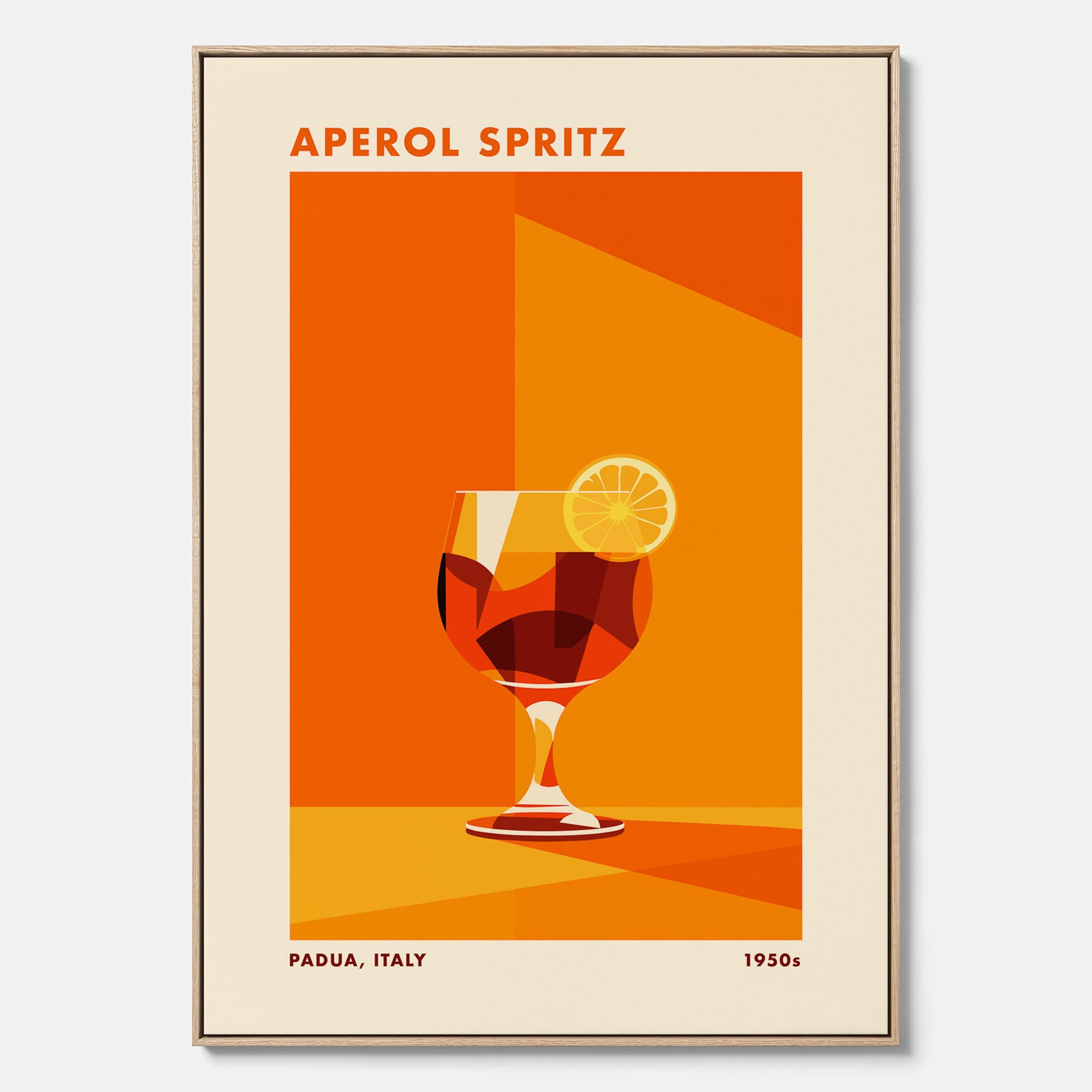 Canvastavla med drink poster med Aperol Spritz