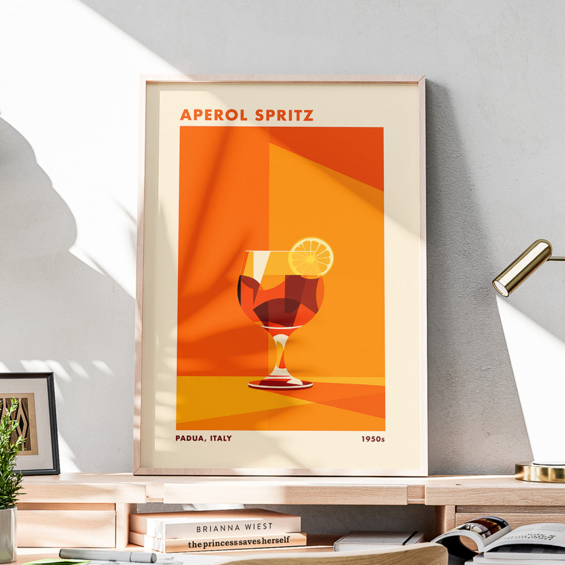 Tavla med drink poster med Aperol Spritz