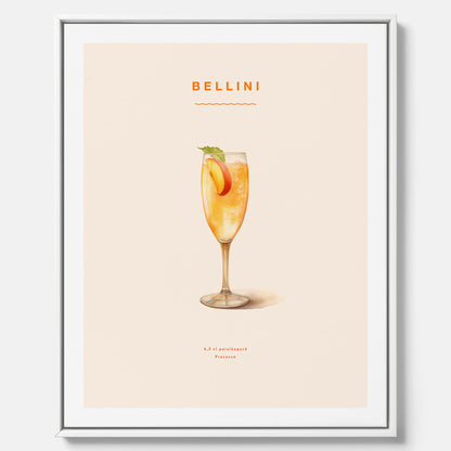 Canvastavla med Bellini Poster – Affisch med drink, drinkposter