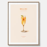 Canvastavla med Bellini Poster – Affisch med drink, drinkposter