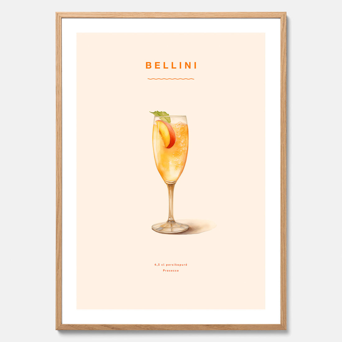 Tavla med Bellini Poster – Affisch med drink, drinkposter
