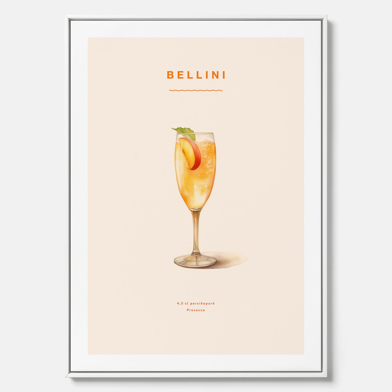 Canvastavla med Bellini Poster – Affisch med drink, drinkposter