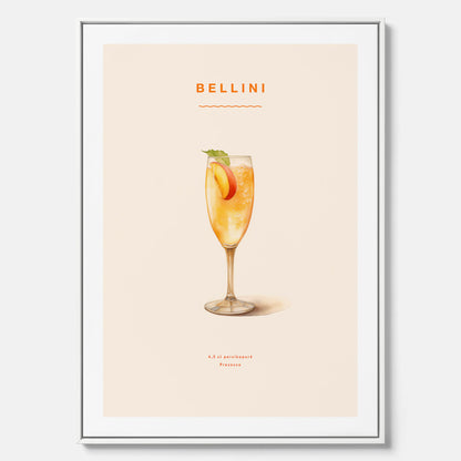 Canvastavla med Bellini Poster – Affisch med drink, drinkposter