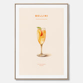 Canvastavla med Bellini Poster – Affisch med drink, drinkposter