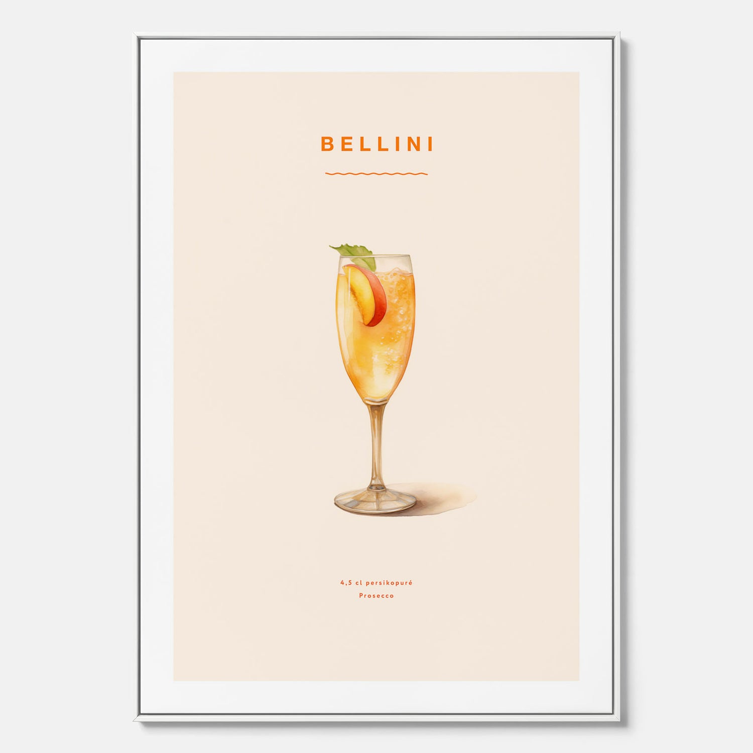 Canvastavla med Bellini Poster – Affisch med drink, drinkposter