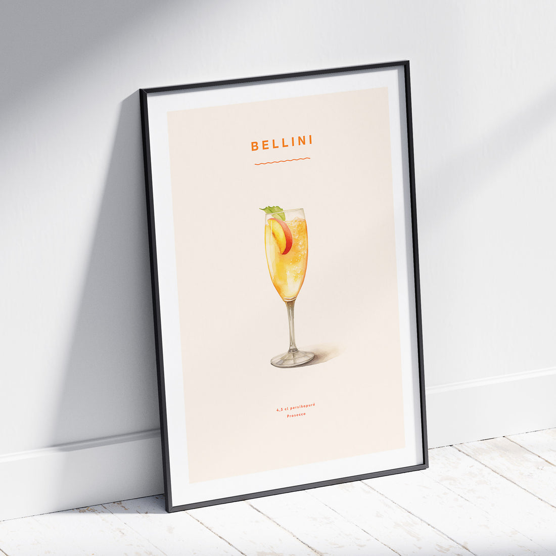 Tavla med Bellini Poster – Affisch med drink, drinkposter