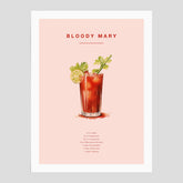 Bloody Mary poster – Affisch med drink, drinkposter med cocktail, Bloody Mary recept poster