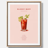 Bloody Mary canvastavla – Affisch med drink, drinkposter med cocktail, Bloody Mary recept poster