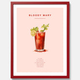 Bloody Mary Tavla – Affisch med drink, drinkposter med cocktail, Bloody Mary recept poster