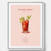 Bloody Mary canvastavla – Affisch med drink, drinkposter med cocktail, Bloody Mary recept poster
