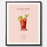 Bloody Mary canvastavla – Affisch med drink, drinkposter med cocktail, Bloody Mary recept poster