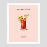 Bloody Mary poster – Affisch med drink, drinkposter med cocktail, Bloody Mary recept poster