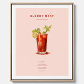 Bloody Mary canvastavla – Affisch med drink, drinkposter med cocktail, Bloody Mary recept poster