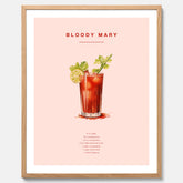 Bloody Mary Tavla – Affisch med drink, drinkposter med cocktail, Bloody Mary recept poster