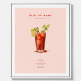 Bloody Mary canvastavla – Affisch med drink, drinkposter med cocktail, Bloody Mary recept poster