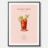 Bloody Mary canvastavla – Affisch med drink, drinkposter med cocktail, Bloody Mary recept poster